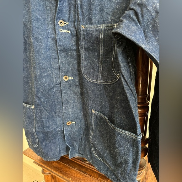 Orslow 1940 Vintage Lined Denim 4 Pocket Coverall Jacket Size 1 - Picture 5 of 11